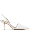 DIANE VON FURSTENBERG MORTELLE LEATHER SLINGBACK PUMPS