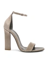 VICTORIA BECKHAM VICTORIA BECKHAM SUEDE ANNA ANKLE STRAP SANDALS IN GREEN,GRAY