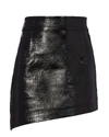 HELMUT LANG Croc-Embossed Asymmetric Mini Skirt,I01HW305