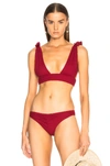 CALI DREAMING CALI DREAMING GAIA BIKINI TOP IN RED