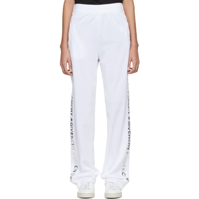 Givenchy Satin-jersey Track Pants In Offwhite