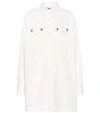 Calvin Klein 205w39nyc Oversized Shirt With Silver Buttons In White