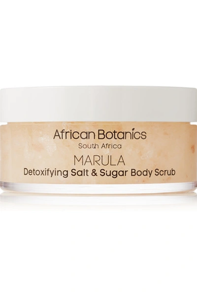 African Botanics + Net Sustain Marula Detoxifying Salt And Sugar Body Scrub, 200ml In Colourless