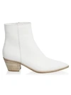 GIANVITO ROSSI Pointed Toe Leather Ankle Boots