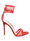 GIANVITO ROSSI Lace Ankle Strap Sandals