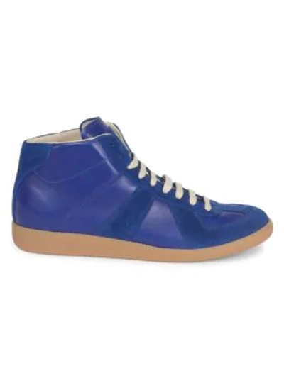 Maison Margiela Men's Replica High-top Sneakers In Blue
