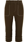 CHLOÉ CROPPED STRAIGHT-LEG CREPE trousers