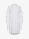 Alexander Mcqueen Oversized Poplin Shirt In White