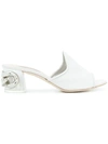 CASADEI CASADEI CHAIN EMBELLISHED MULES - WHITE,1M461K0501Y34812554530