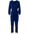 STELLA MCCARTNEY Blue Plunge Neck Jumpsuit,1669891554522703715