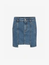 ALEXANDER MCQUEEN DENIM MINI SKIRT,517863QKM094520