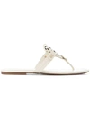 Tory Burch Miller Soft Leather Sandals In White