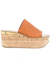 CHLOÉ CHLOÉ CAMILLE WEDGE MULES - NEUTRALS,CH24561E7912694391