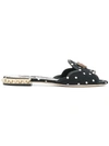 DOLCE & GABBANA EMBELLISHED POLKA DOT SLIPPERS,CQ0157AN72812702833