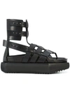 RICK OWENS GRANOLA PLATFORM SANDALS,RP18S8818LHGE12604989