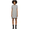 Thom Browne Button-fastening Stripe-detail Mini Dress In 055 Lt Grey