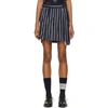 THOM BROWNE THOM BROWNE NAVY DROPPED BACK PLEATED MINISKIRT,FGC402A-02881