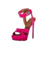 Givenchy Shark Suede Plateau Sandals In Fuschia