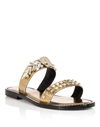 PHILIPP PLEIN ANDALS FLAT "LET ME KNOW",P18SWSA0110PTE094N16