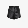 BLINDNESS BLINDNESS FAUX LEATHER SHORTS,ST0112666575