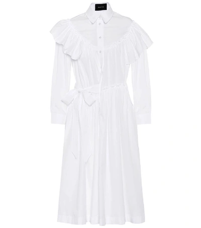 Simone Rocha Cotton Poplin Dress In White