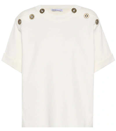 Agnona Cotton And Cashmere Top In White