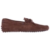 TOD'S MEN'S SUEDE LOAFERS MOCCASINS LACCETTO GOMMINI 122,XXM0GW05470RE0S818 40.5