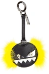 Fendi Women's Bag Charm Specchietto Vitello Dolce Occhi Mostro In Black