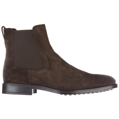 Tod's Men's Suede Ankle Boots In Brown