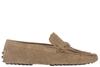 TOD'S WOMEN'S SUEDE LOAFERS MOCCASINS GOMMINI FRANGIA ORIGAMI,XXW00G0Q150RE0S812 35