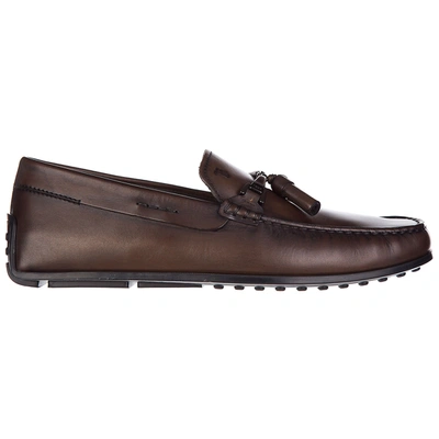 Tod's Double T Loafers In Brown