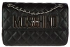 MOSCHINO WOMEN'S LEATHER SHOULDER BAG,A 7431 8002 0555