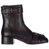 PRADA WOMEN'S LEATHER ANKLE BOOTS BOOTIES,1T129I_3ACM_F0002_F_035 39