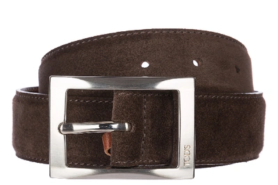 Tod's Men's Genuine Leather Belt In Brown