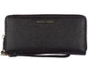 Shop Michael Michael Kors Women's Wallet Leather Coin Case Holder Purse Card Bifold Mercer In Black