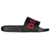 Dsquared2 Logo Rubber Slide Sandals In Black