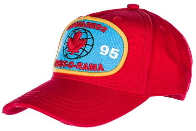 Dsquared2 Adjustable Men's Cotton Hat Baseball Cap Baseball In Red