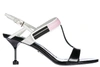 PRADA WOMEN'S LEATHER HEEL SANDALS,1X327I AZ3 F004P 38