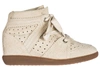 Isabel Marant Women's Shoes High Top Suede Trainers Sneakers Bobby In Pink