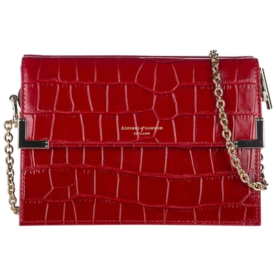 Aspinal Of London Women's Leather Shoulder Bag Chelsea In Red