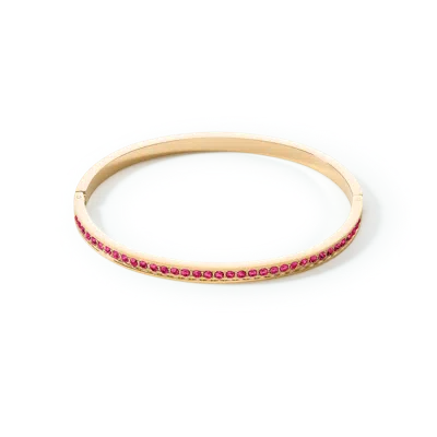 Coeur De Lion Armreif Edelstahl & Kristalle Gold Pink 19 In Multi