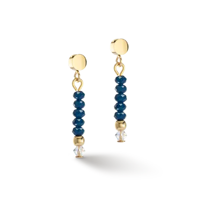 Coeur De Lion Ohrringe Little Twinkle Gold-dunkelblau