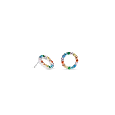 Coeur De Lion Ohrringe Sparkling Circle Silber-multicolor In Silver