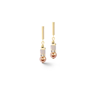 Coeur De Lion Precious Fusion Offset Ohrringe Champagne-blush In Gold