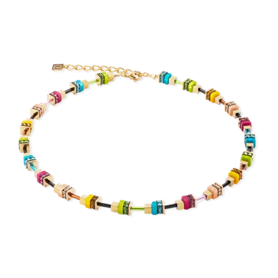 COEUR DE LION COEUR DE LION HALSKETTE BOHO SUNSET CUBE RAINBOW