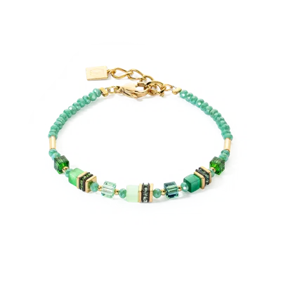 Coeur De Lion Armband Mini Cubes Grün In Green