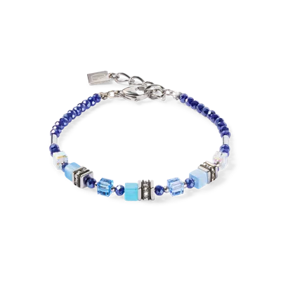Coeur De Lion Armband Mini Cubes Blau In Blue