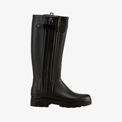 Le Chameau Men's Chasseur Neoprene Lined Wellington Boot In Black