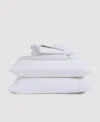 Verlee Organic Percale Sheet Set White In White
