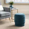 Ashley Evolution Stylish Round Ottoman With Storage In Multi